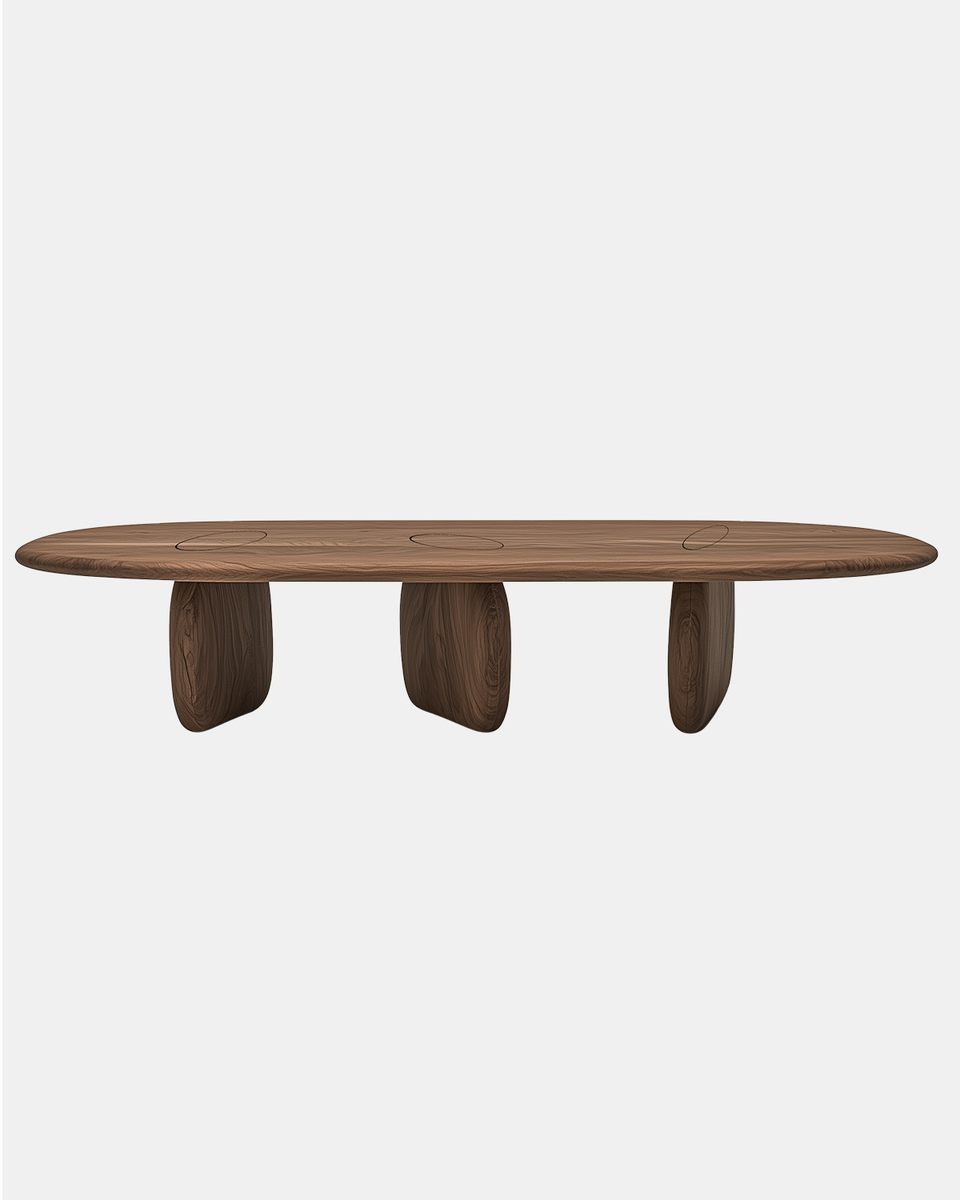 GALET WALNUT DINING TABLE ALL WOOD