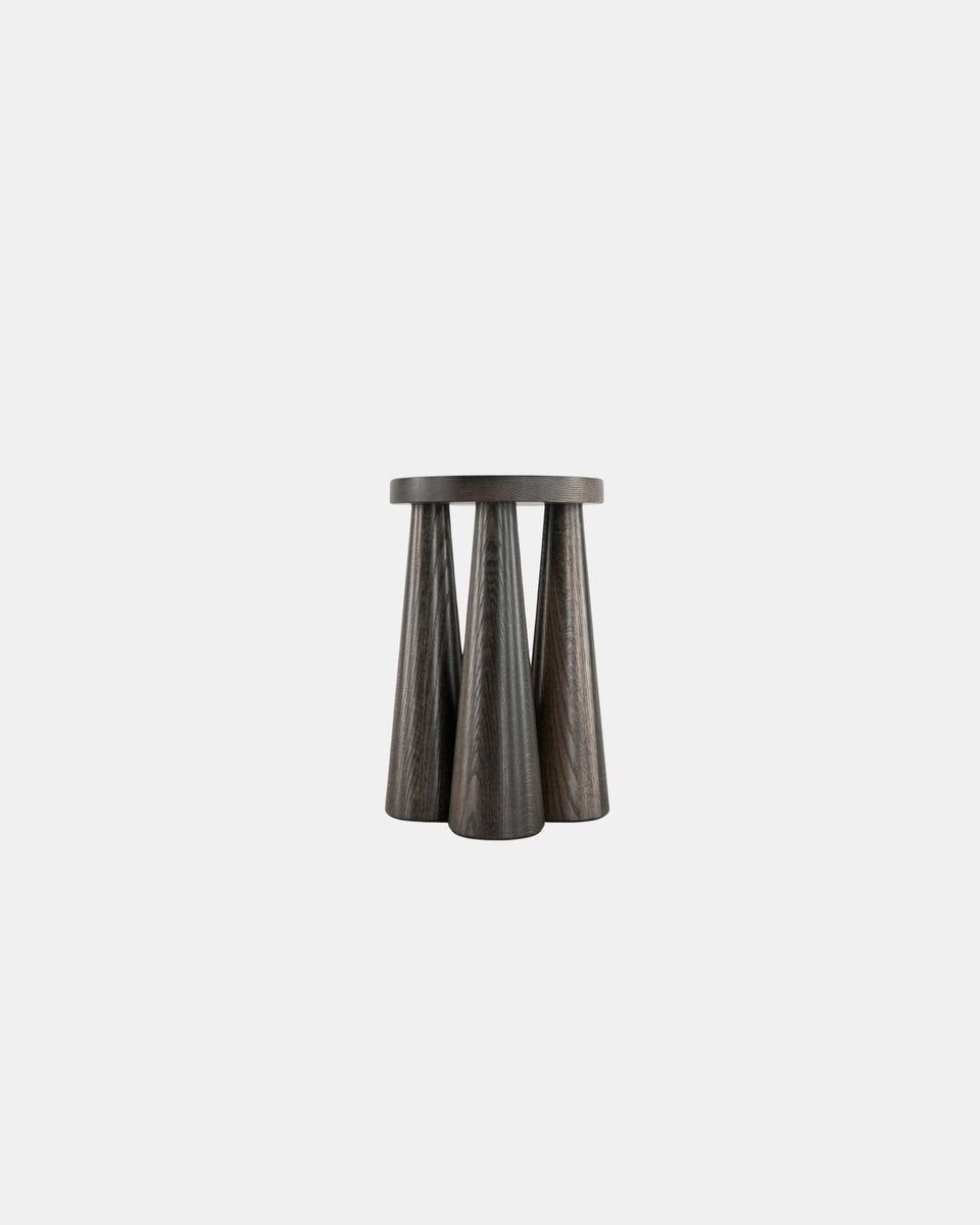 PILLAR WARM BLACK SIDE TABLE