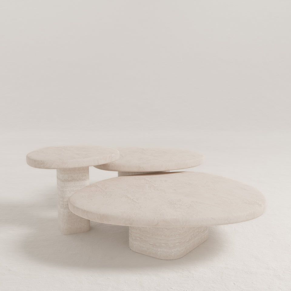 BALANCE 2.2 NATURAL LIMESTONE OCCASIONAL TABLES