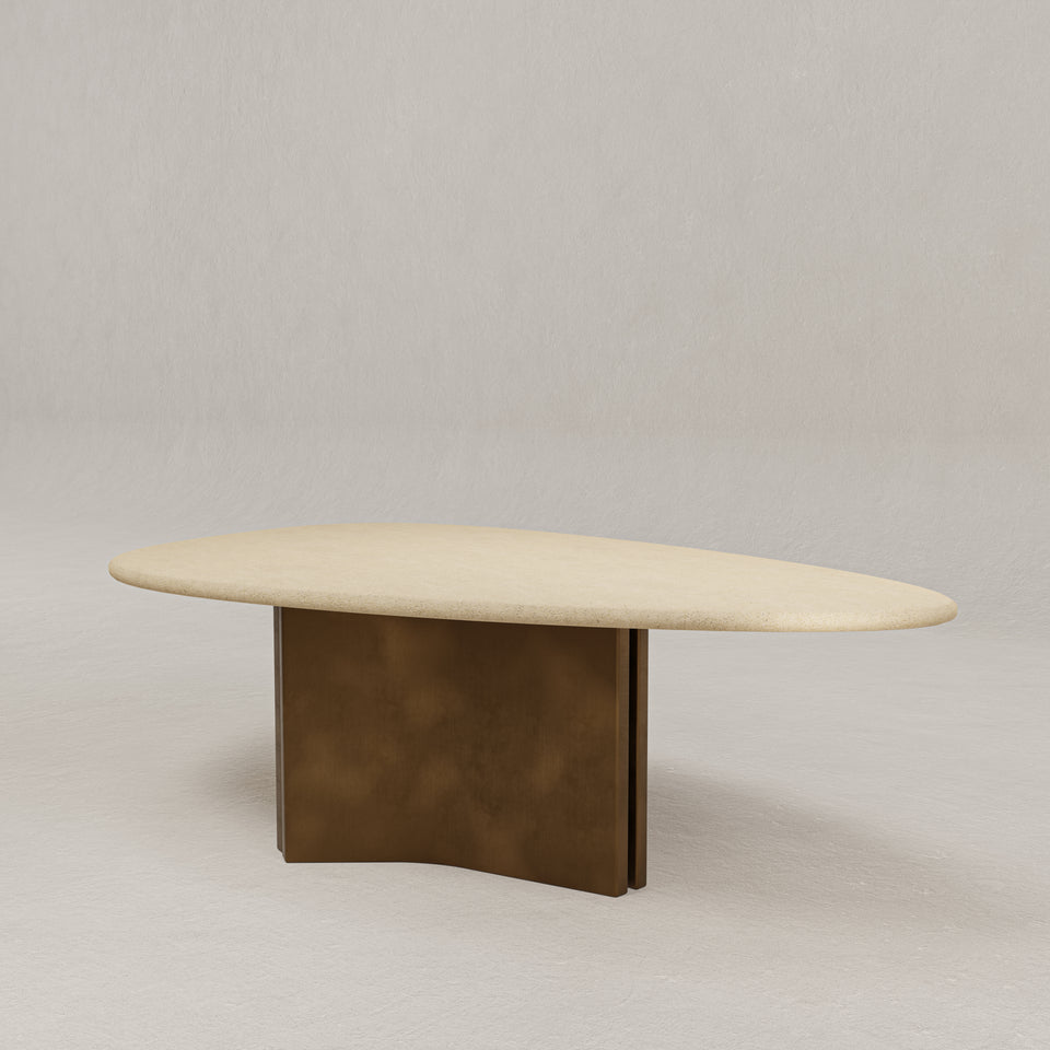 CONCEPT 1.2 CHALK AND BRASS DINING TABLE