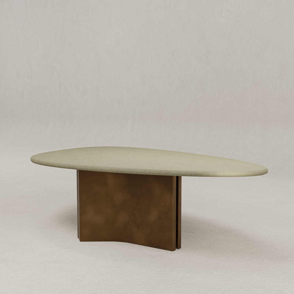 CONCEPT 1.2 SAGE AND BRASS DINING TABLE