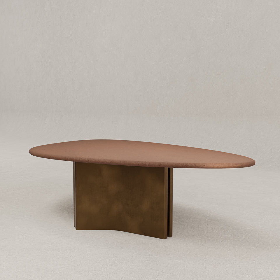 CONCEPT 1.2 RUST AND BRASS DINING TABLE