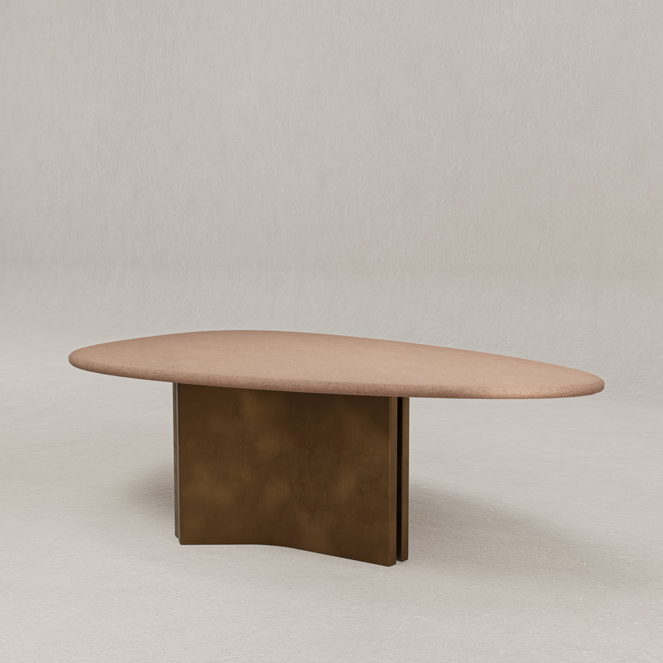 CONCEPT 1.2 CORAL AND BRASS DINING TABLE