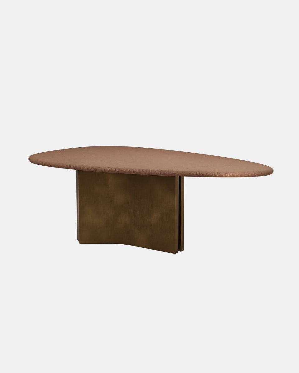 CONCEPT 1.2 RUST AND BRASS DINING TABLE