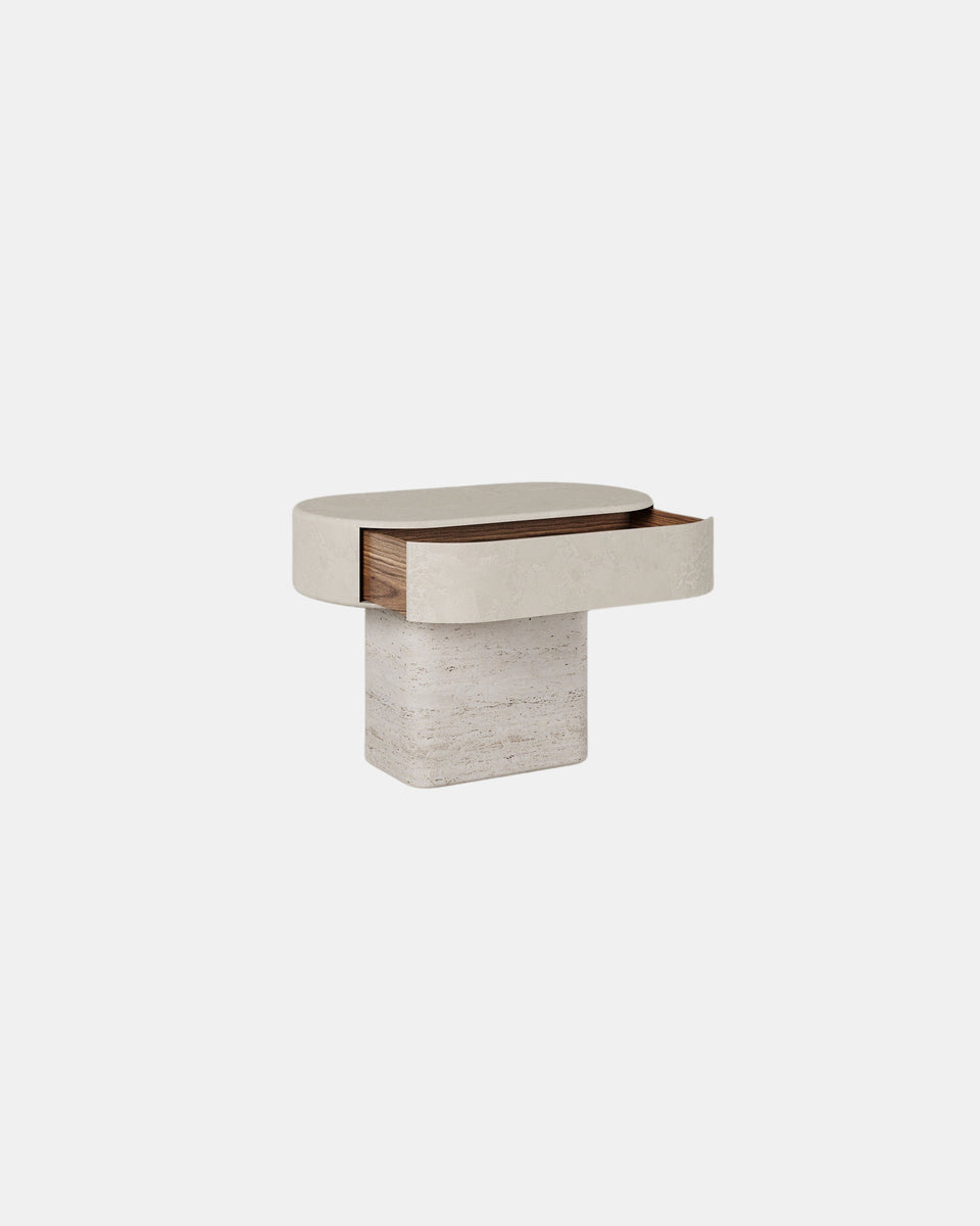 BALANCE 4.1 NATURAL LIMESTONE BEDSIDE TABLE