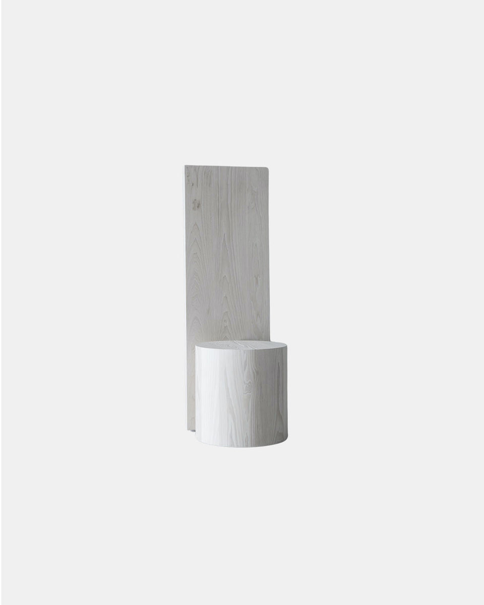 COLUMN WHITE WASHED ASH CHAIR