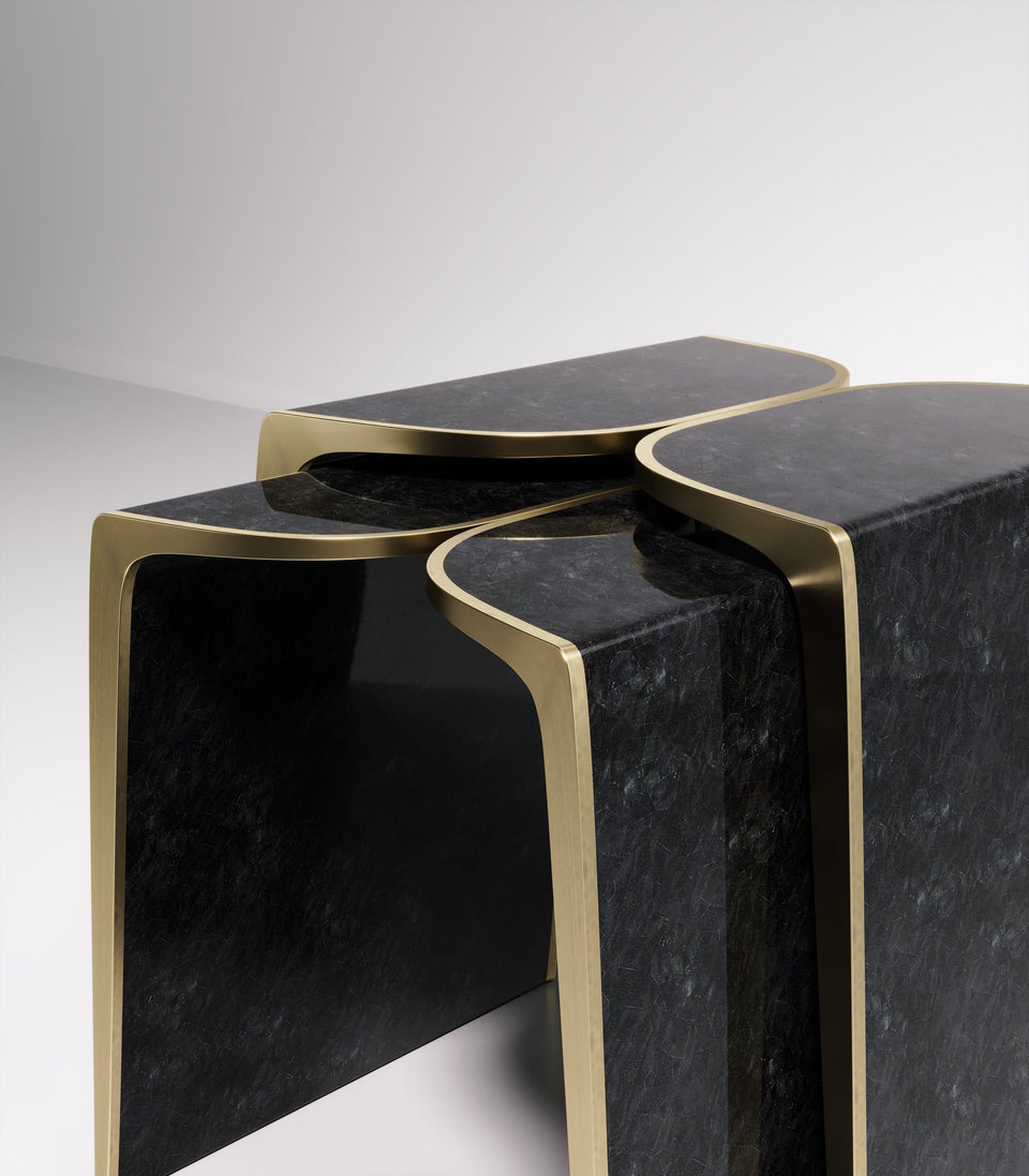 KISS BLACK PEN SHELL NESTING TABLES