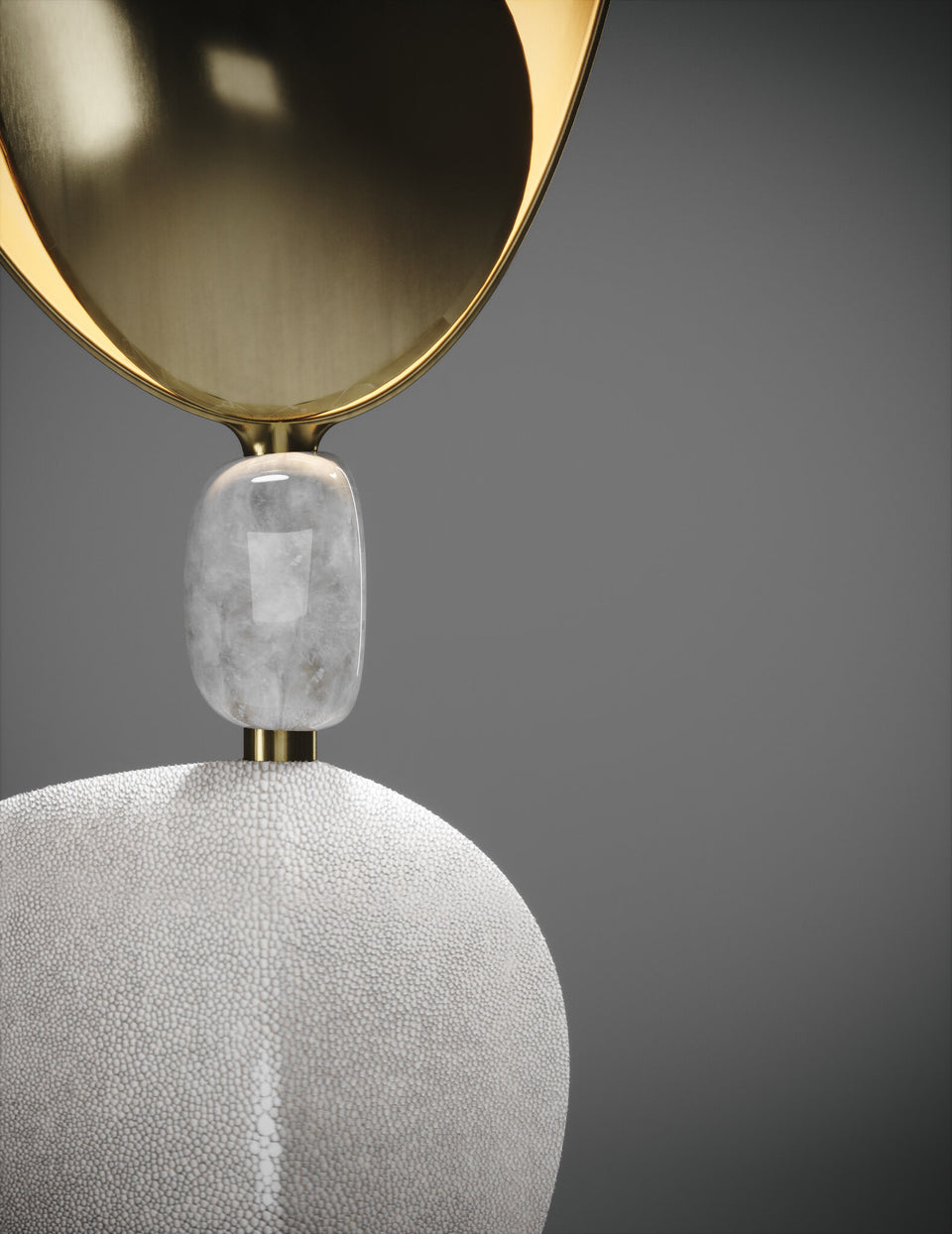 COSMO BIRD WHITE QUARTZ TABLE LAMP