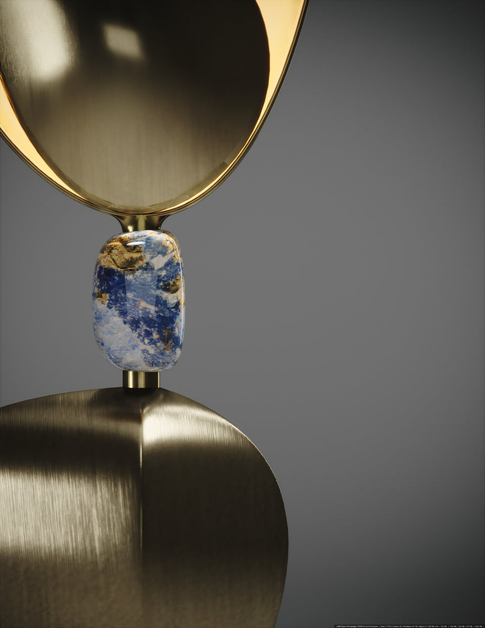 COSMO BIRD LAPIS LAZULI TABLE LAMP