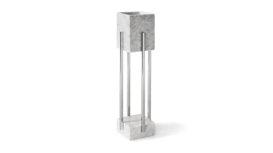 LOOSHAUS CARRARA NICKEL TABLE LAMP