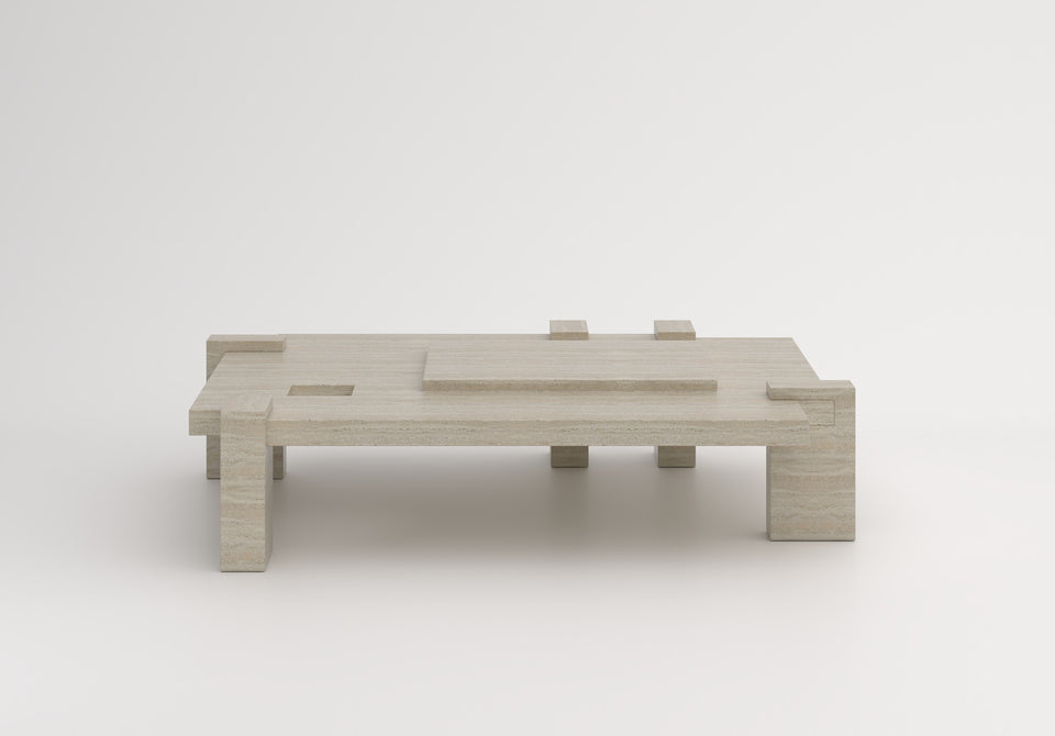 TRAVERTINE CHIL COFFEE TABLE