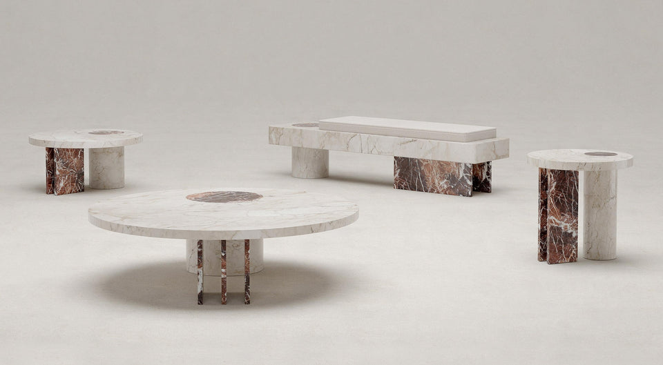 SALVANTE S1 ROSA PERALBA MARBLE SIDE TABLE