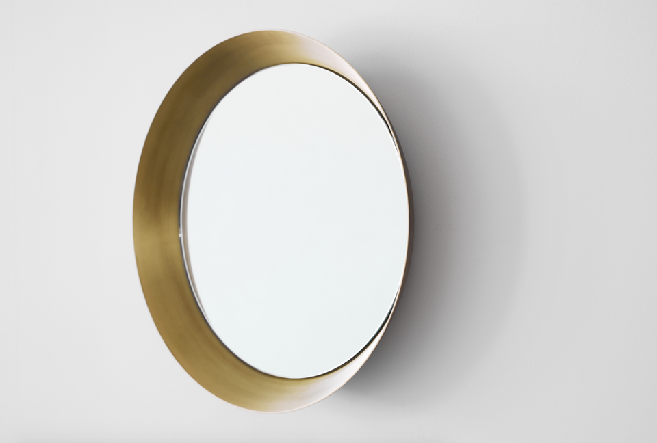 LYRA BRASS MIRROR