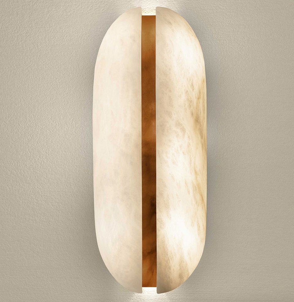 BEKKI AMBER ALABASTER SCONCE