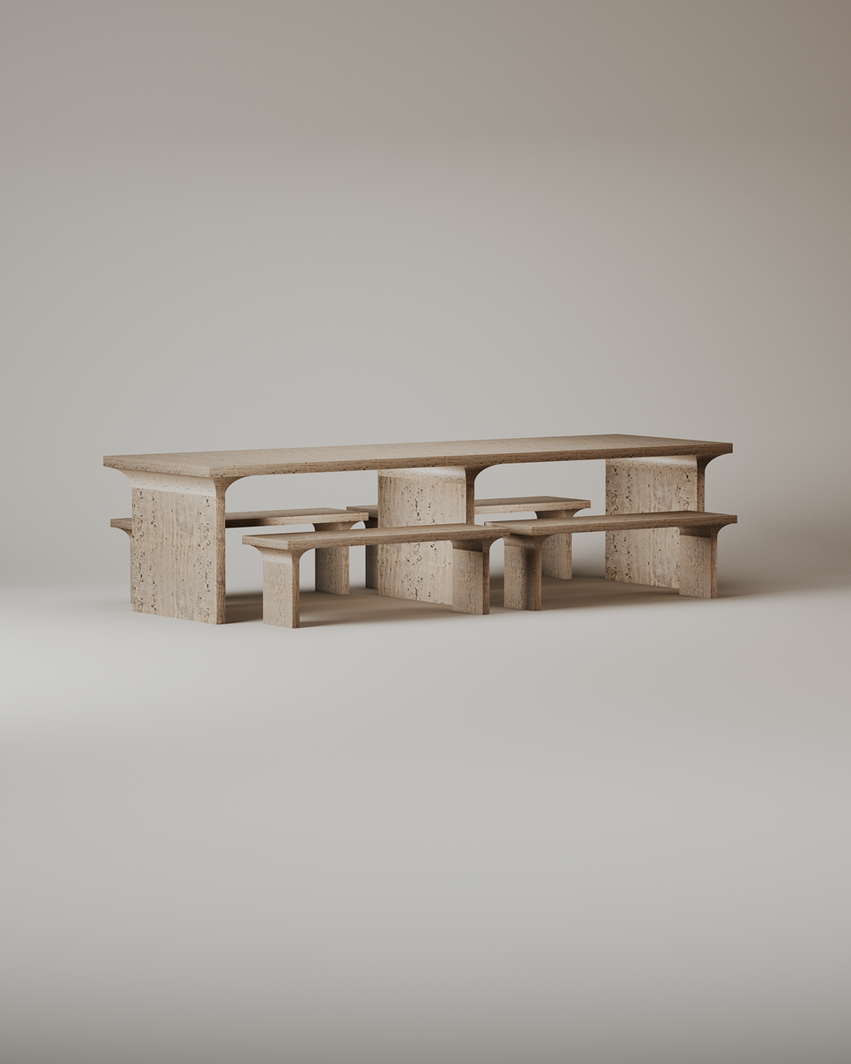 ARCUS TRAVERTINE BENCH