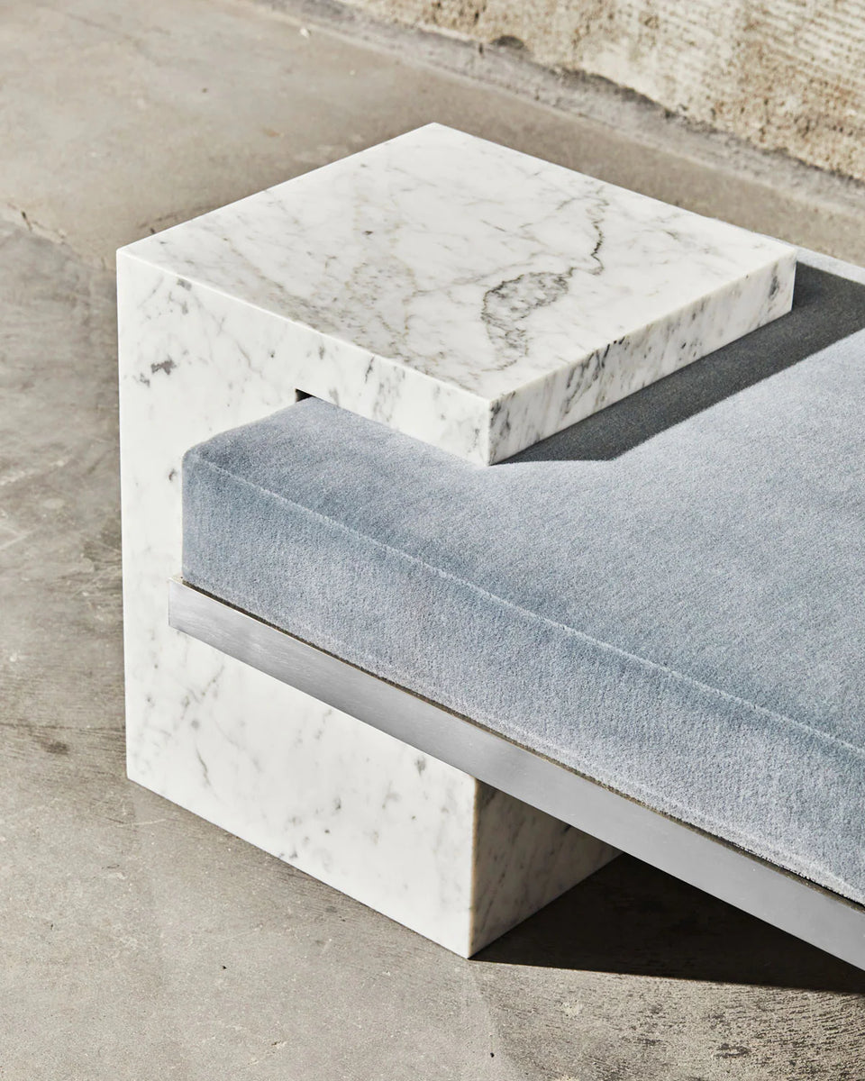 COEXIST BENCH IN CARRARA MARBLE