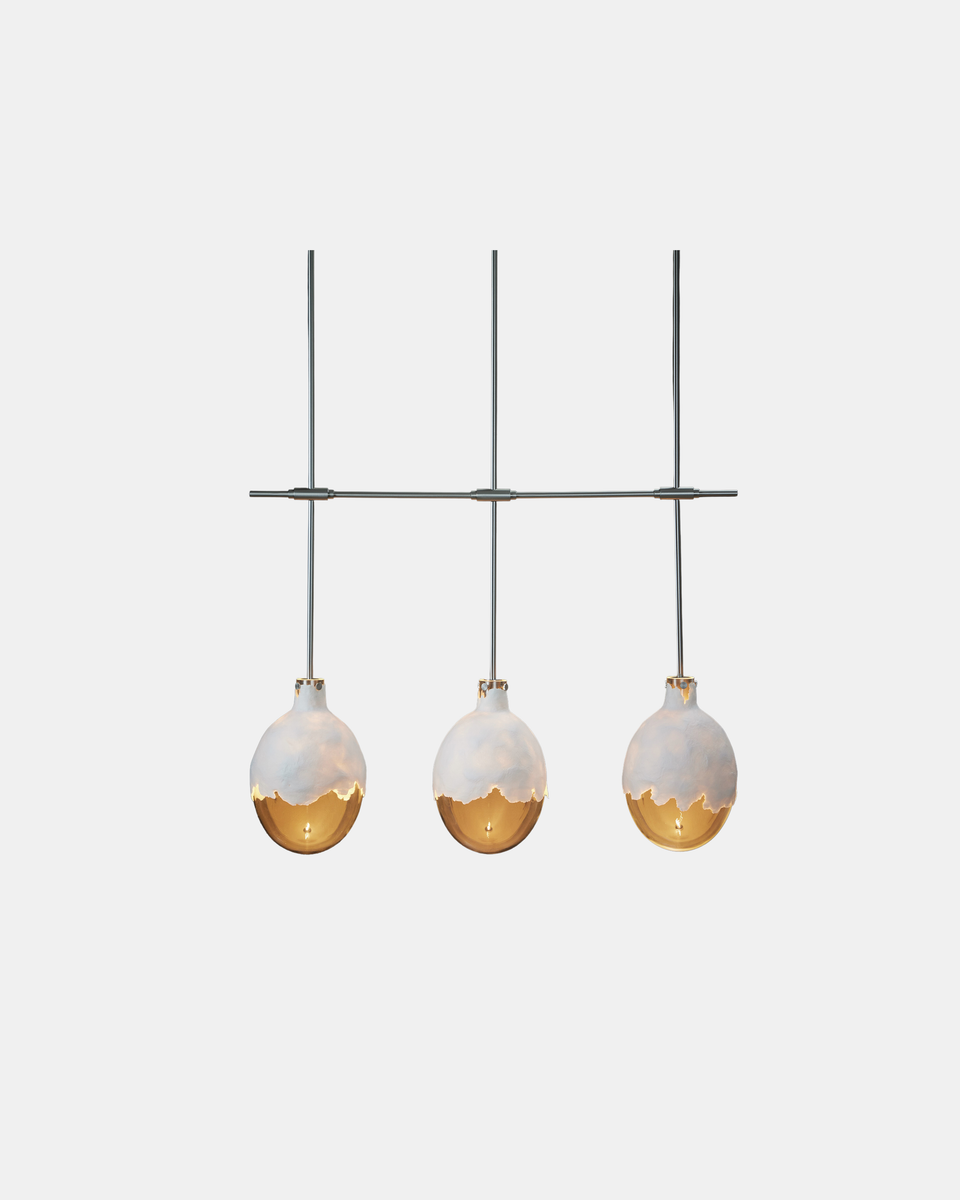 GLOW 3 IN LINE CHANDELIER