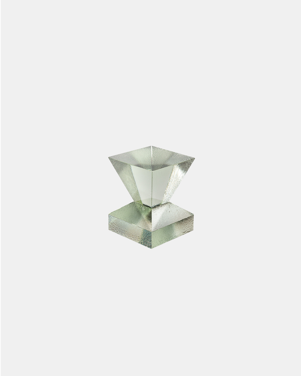 PYRAMID GLASS SIDE TABLE