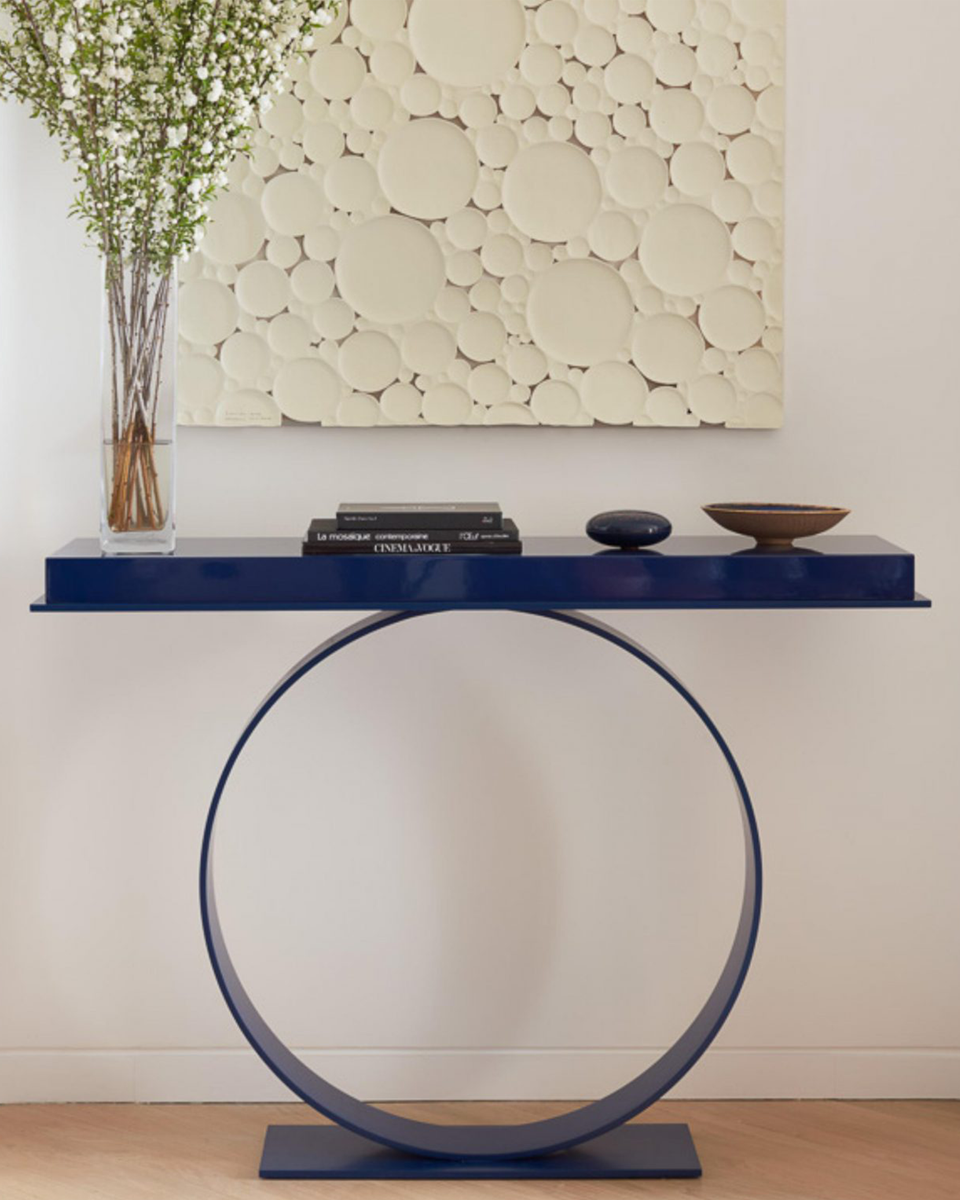 NANO GLOSSY BLUE LACQUERED CONSOLE