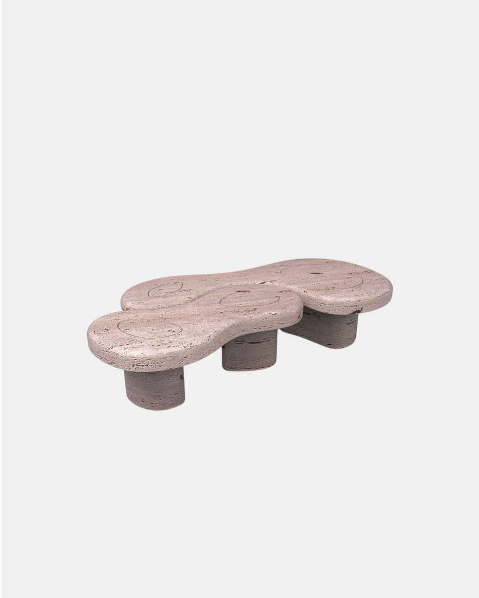 U&ME TRAVERTINE COFFEE TABLE SMALL