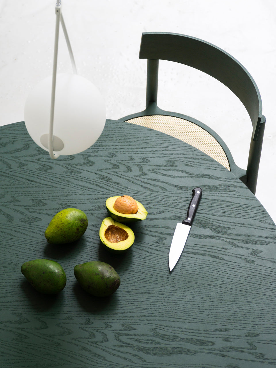 VOLTA DINING TABLE IN LEAF GREEN